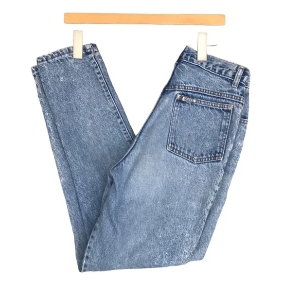 Vintage Sasson High Rise Well Worn Distressed Acid Wash Jeans Size 7 USA Made - Picture 1 of 14